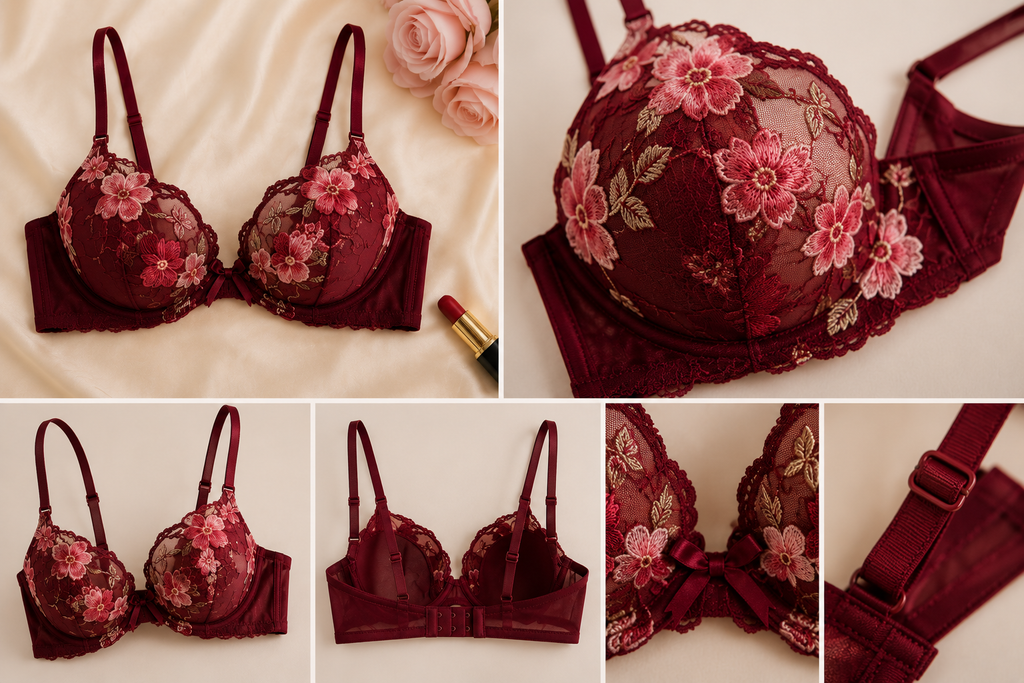 Ensemble Lingerie  – Soutien-Gorge Brodé & String Sculptant