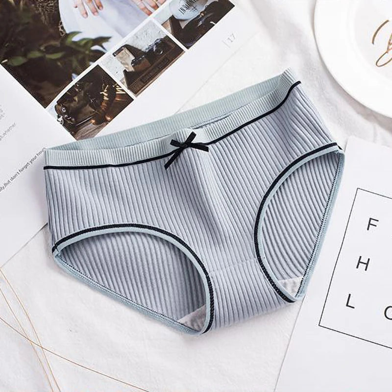 Women's Cotton Panties For Women 4Pcs Young Girl Panties Lovely   Women Panties Ladies Threaded Breathable Women's Panties 2020