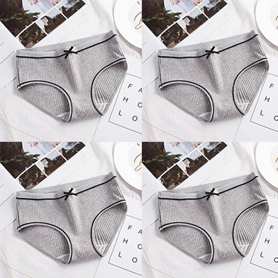 Women's Cotton Panties For Women 4Pcs Young Girl Panties Lovely   Women Panties Ladies Threaded Breathable Women's Panties 2020