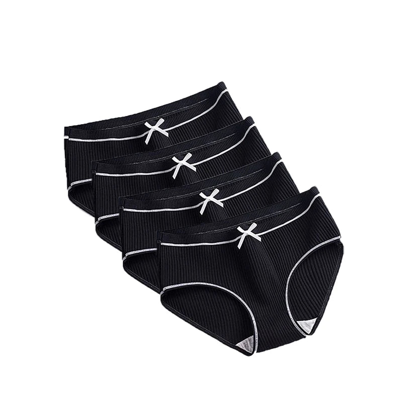 Women's Cotton Panties For Women 4Pcs Young Girl Panties Lovely   Women Panties Ladies Threaded Breathable Women's Panties 2020