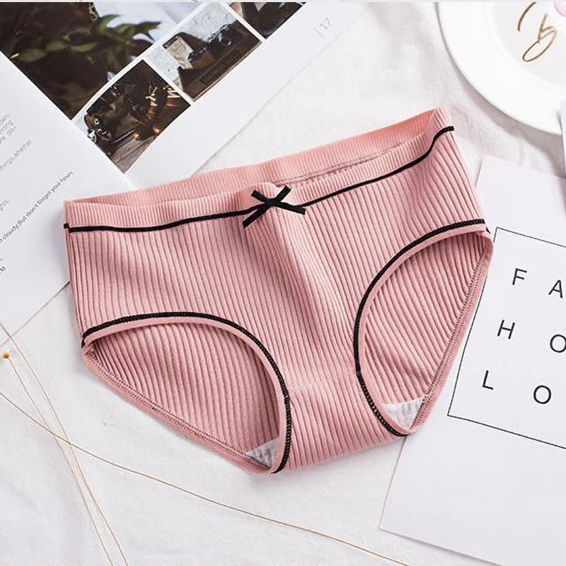 Women's Cotton Panties For Women 4Pcs Young Girl Panties Lovely   Women Panties Ladies Threaded Breathable Women's Panties 2020