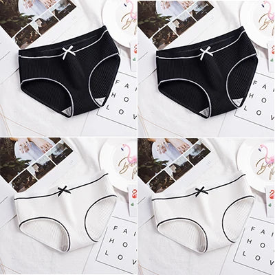 Women's Cotton Panties For Women 4Pcs Young Girl Panties Lovely   Women Panties Ladies Threaded Breathable Women's Panties 2020