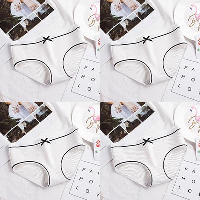 Women's Cotton Panties For Women 4Pcs Young Girl Panties Lovely   Women Panties Ladies Threaded Breathable Women's Panties 2020