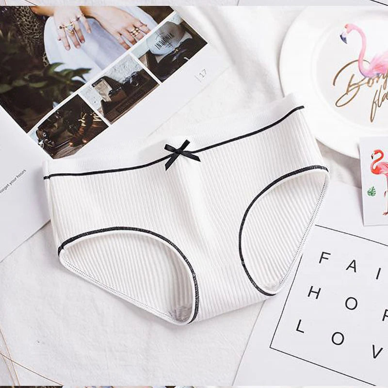 Women's Cotton Panties For Women 4Pcs Young Girl Panties Lovely   Women Panties Ladies Threaded Breathable Women's Panties 2020