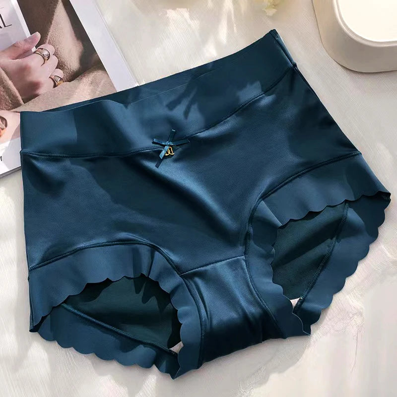 Silk Panties Nice Briefs Soft Underwear Women's Mid rise Elegance Girls Sexy Lingerie