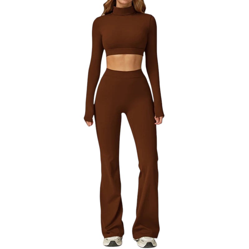 Ensemble -  Crop Top Dos Ouvert & Évasé Sculptant