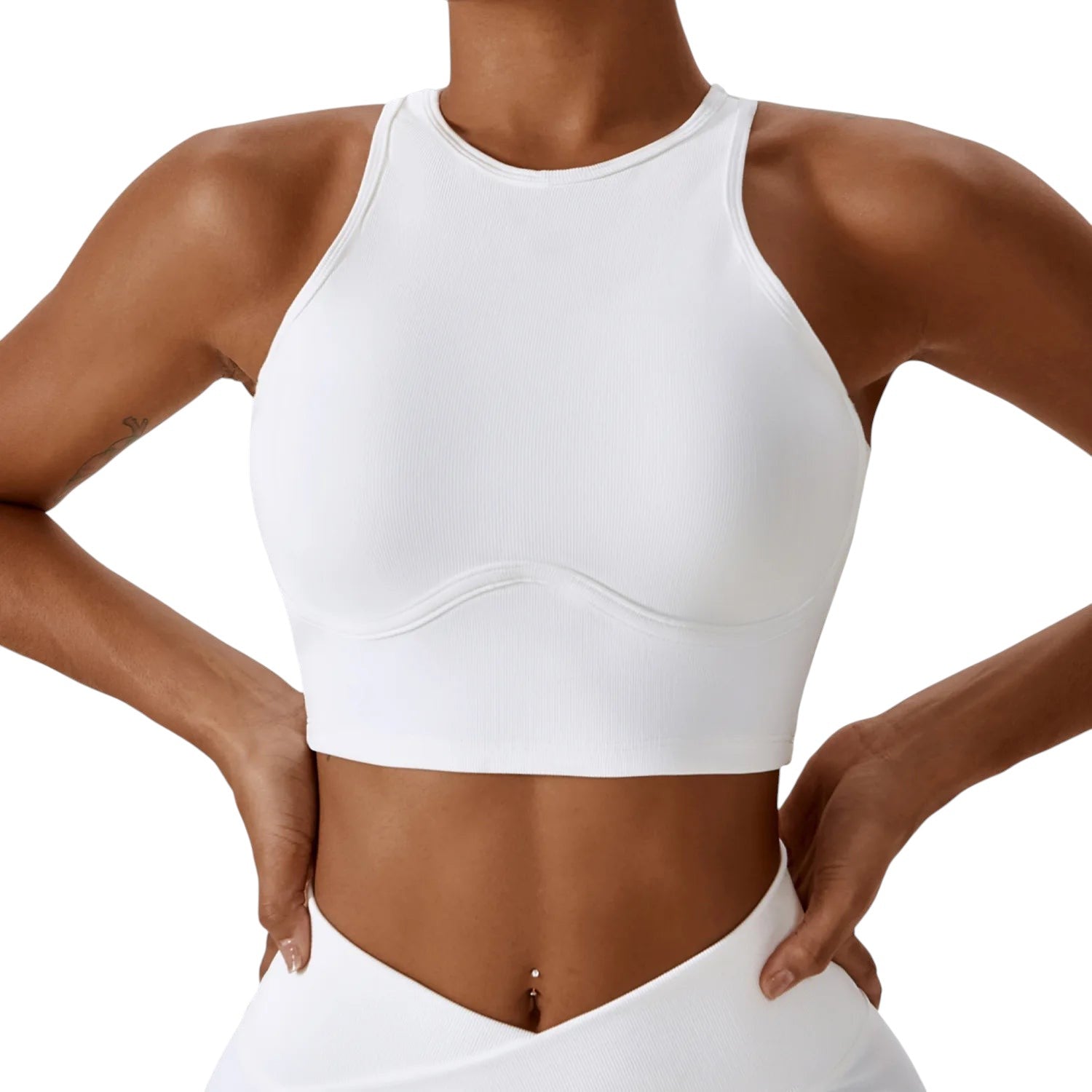 Ensemble – Crop Top Dos Ouvert & Legging Évasé Sculptant