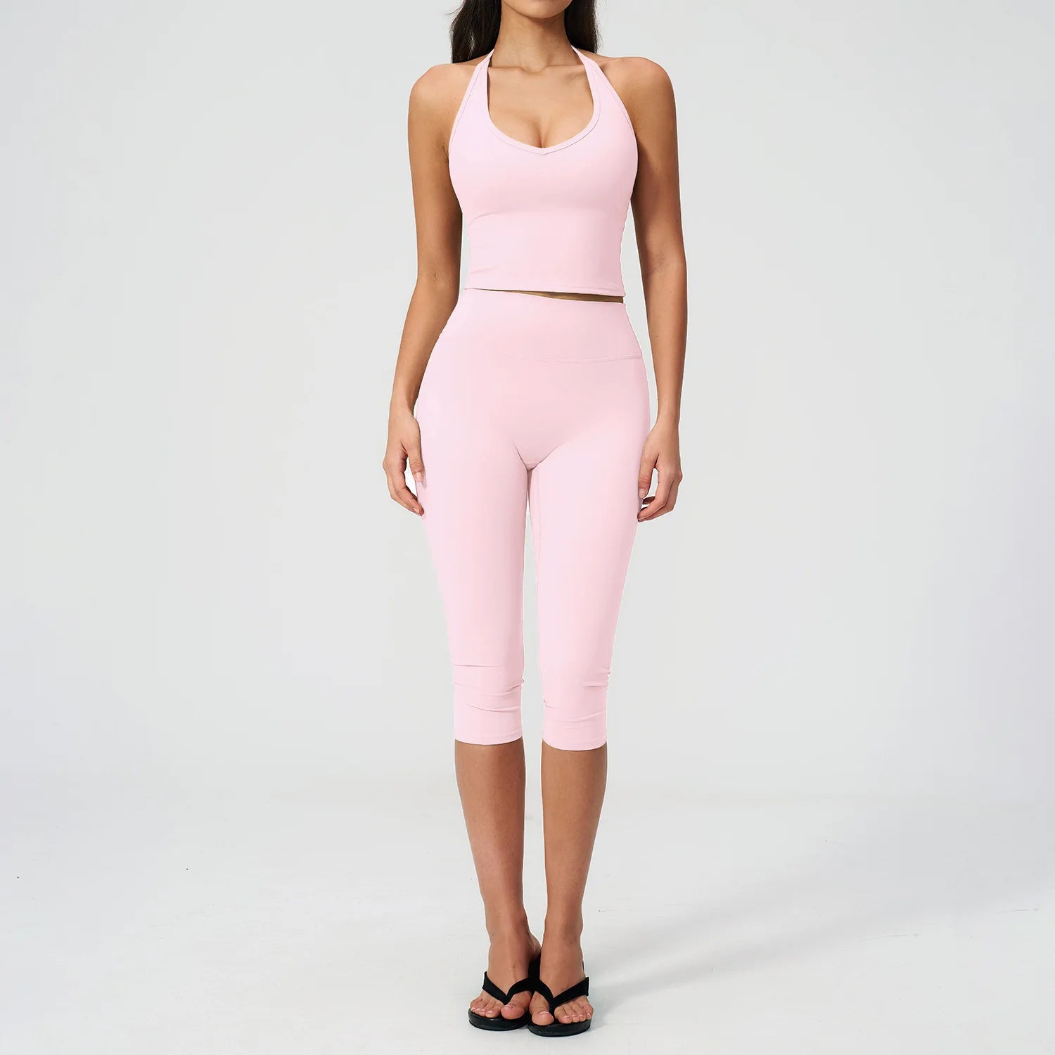 Ensemble Yoga Femme 2 Pièces – Crop Top & Legging Sculptant