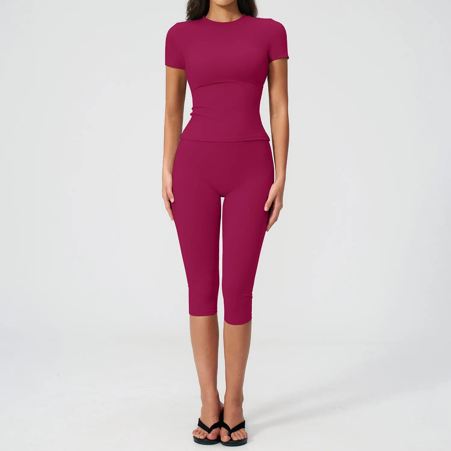 Ensemble Yoga Femme 2 Pièces – Crop Top & Legging Sculptant