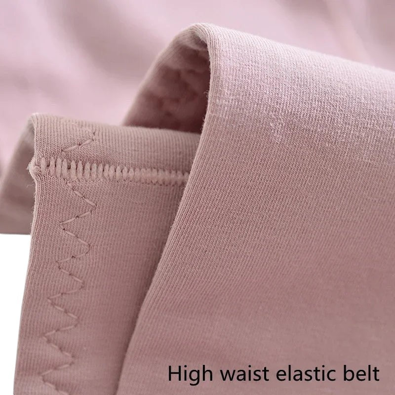 High Waist Underwear Women 60S Cotton Panties Plus Size Womens Briefs Cozy Female Underwear Tighten The Abdomen Safety Shorts