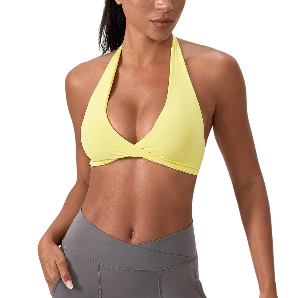 Brassière Sport Femme Seamless – Dos Croisé & Maintien Push-Up