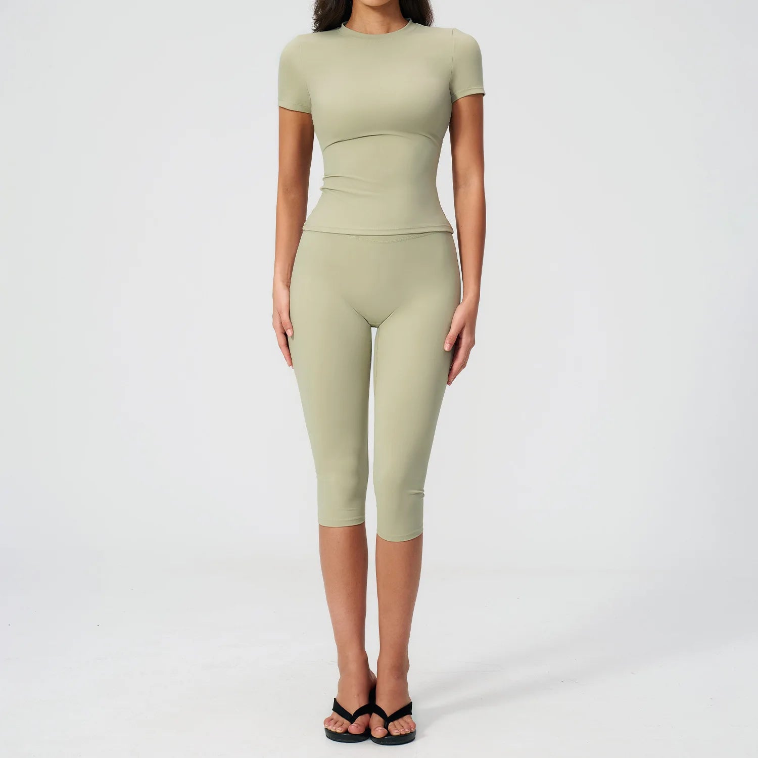 Ensemble Yoga Femme 2 Pièces – Crop Top & Legging Sculptant