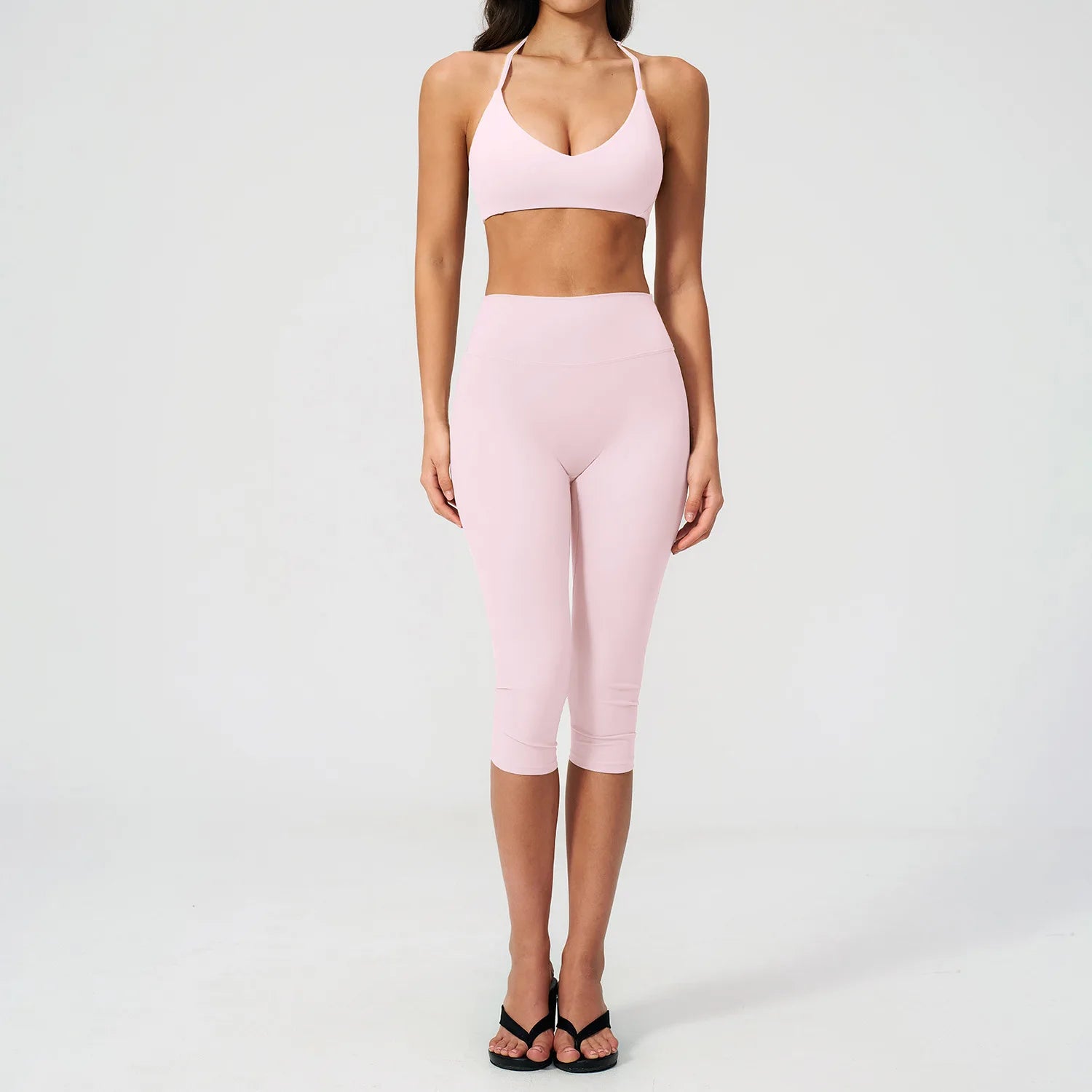 Ensemble Yoga Femme 2 Pièces – Crop Top & Legging Sculptant