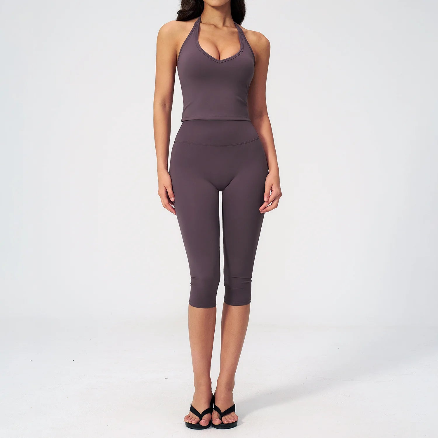 Ensemble Yoga Femme 2 Pièces – Crop Top & Legging Sculptant