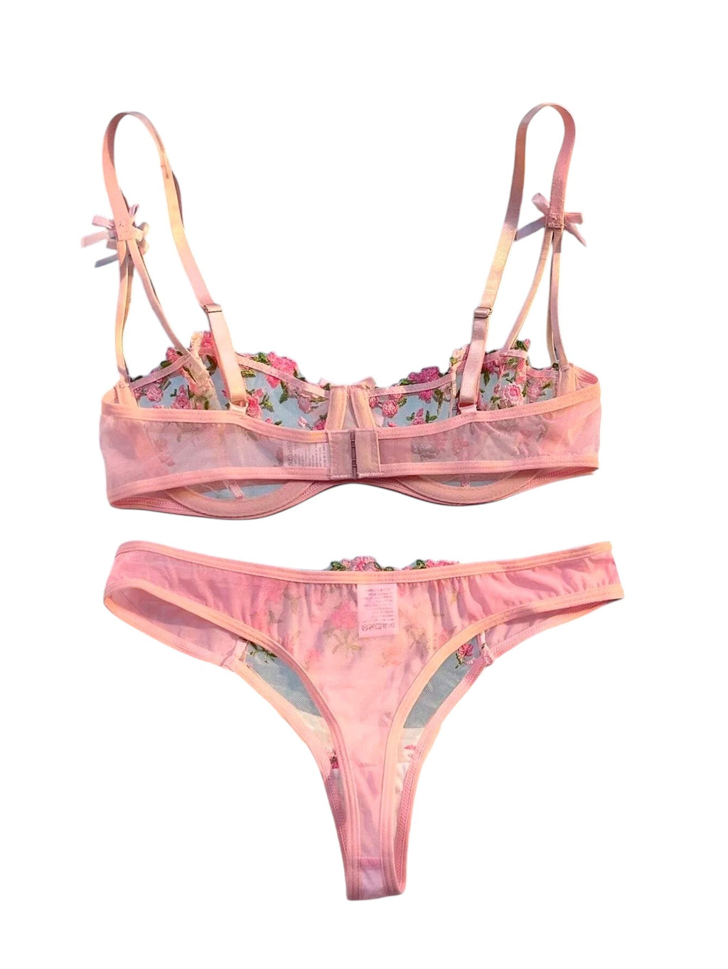 Sexy Lingerie Women Thin Transparent Lace See Through Female Erotic Underwear Bra And Panty Set Sleepwear Suit Embroidery Floral