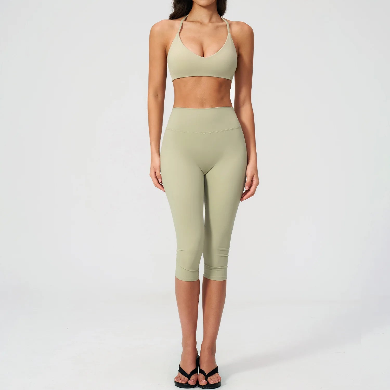 Ensemble Yoga Femme 2 Pièces – Crop Top & Legging Sculptant