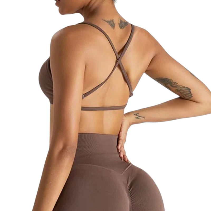 Brassière Sport Seamless Femme – Push-Up & Dos Sculptant