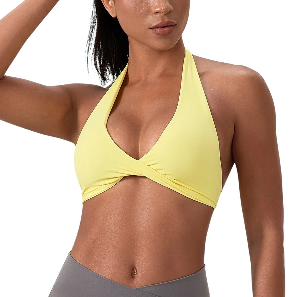 Brassière Sport Femme Seamless – Dos Croisé & Maintien Push-Up