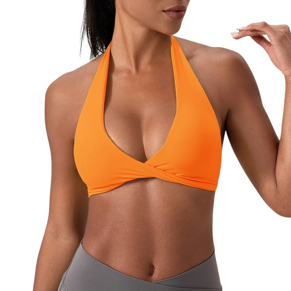 Brassière Sport Femme Seamless – Dos Croisé & Maintien Push-Up