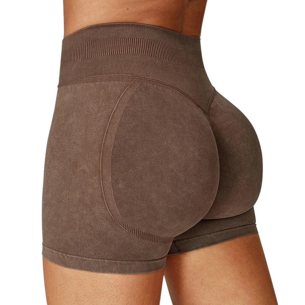 Short Yoga Taille Haute Femme – Push Up Sculptant