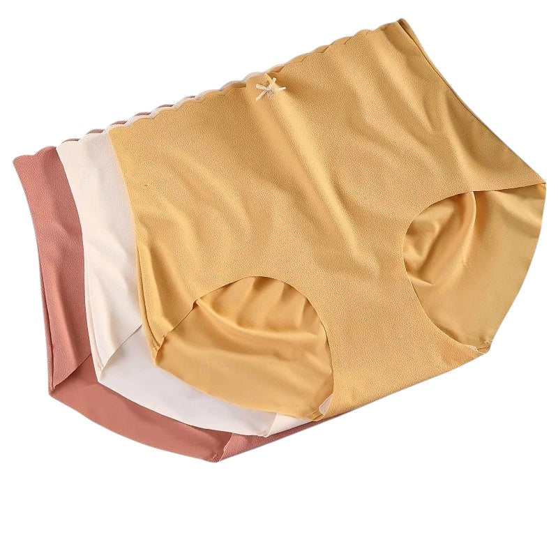 XL-3XL/Women's Underwear Panty Sexy Solid Color Panties Plus Size High Waist Seamless Girl's Briefs Female Bowknot Lingerie