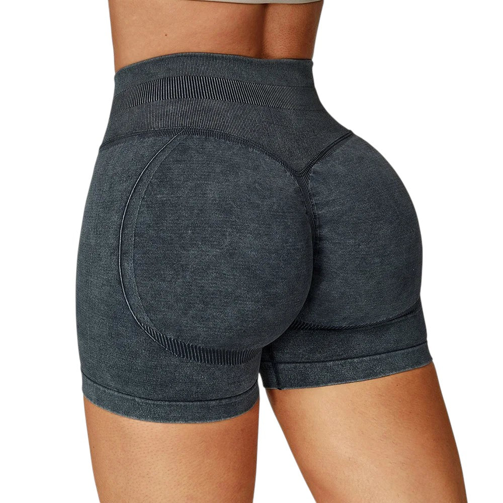 Short Yoga Taille Haute Femme – Push Up Sculptant