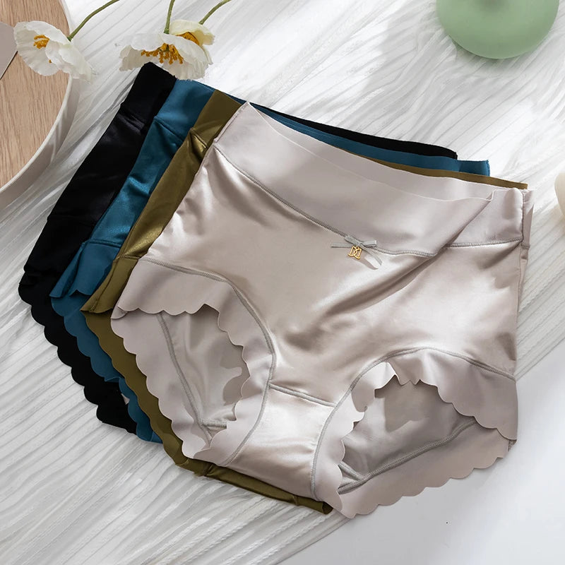 Silk Panties Nice Briefs Soft Underwear Women's Mid rise Elegance Girls Sexy Lingerie