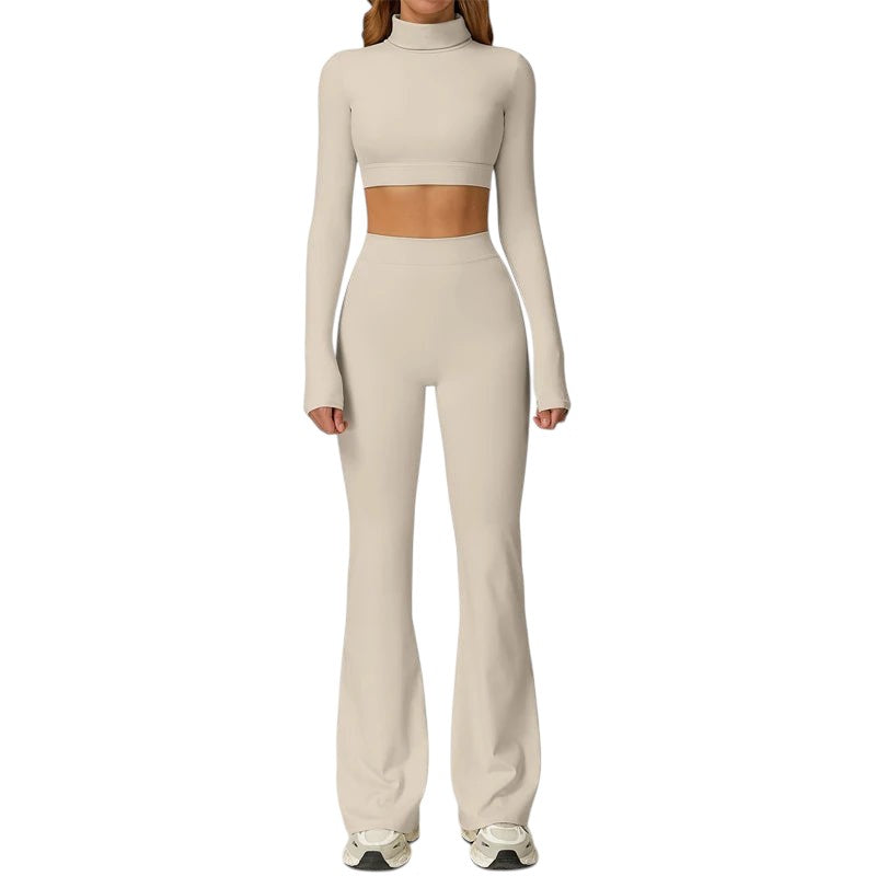 Ensemble -  Crop Top Dos Ouvert & Évasé Sculptant