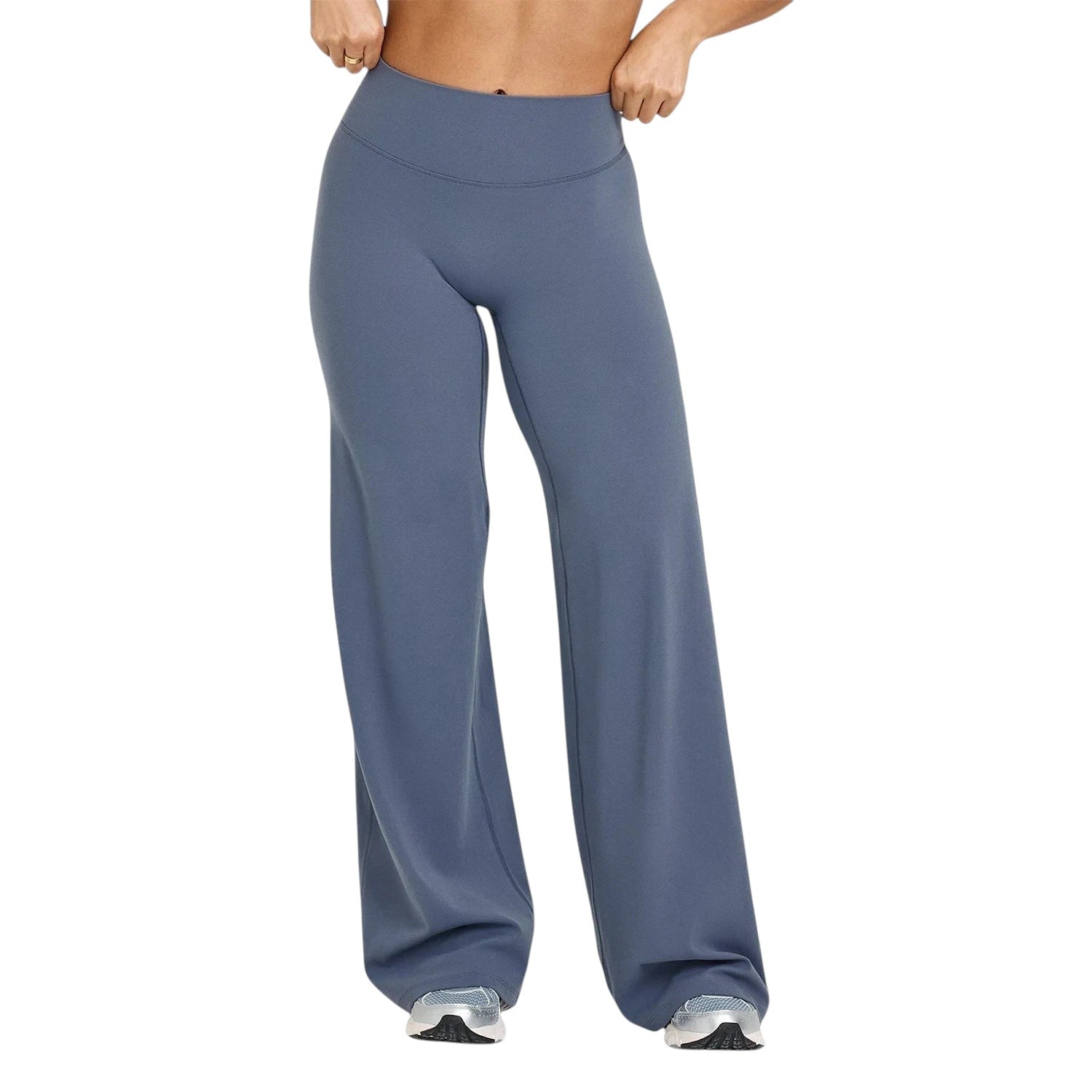 Hearuisavy Women Straight-Leg Sports Pants Gym Clothing Naked Feeling Compression Wide Leg Yoga Leggings Pilates Fitness Tights