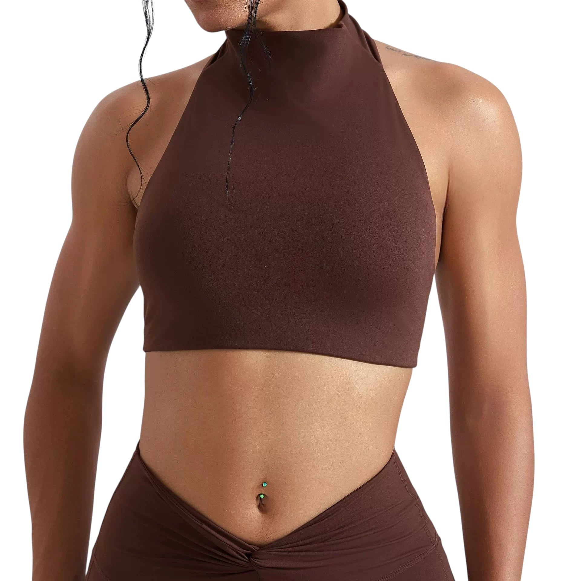 Halter Top Gym Vest Woman Backless Tank Tops Push Up Sport Bras Running Vest Workout Underwear With Chest Cushion Top Activewear