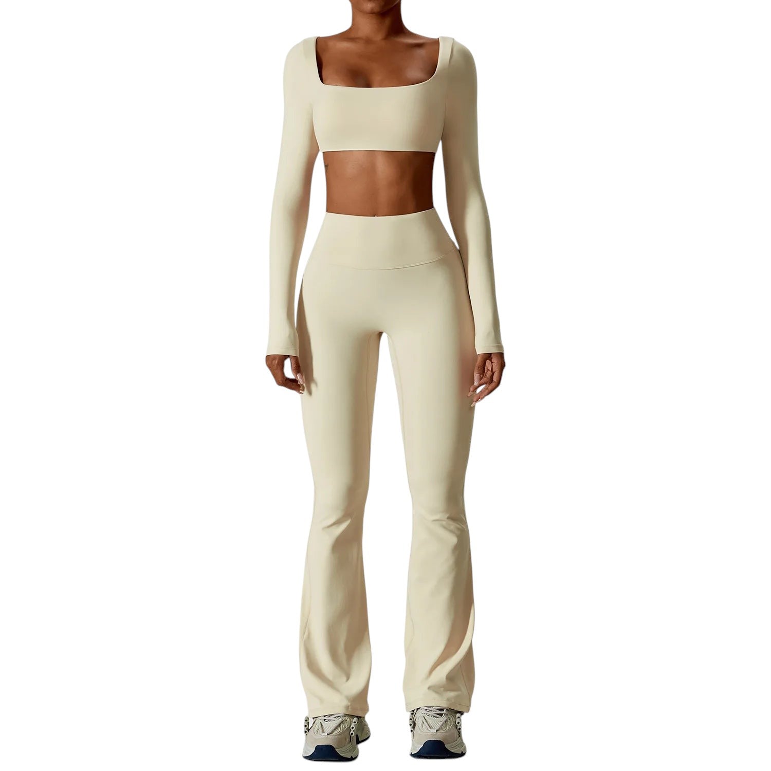 Ensemble Sport Femme Seamless – Brassière, Crop Top & Legging Taille Haute