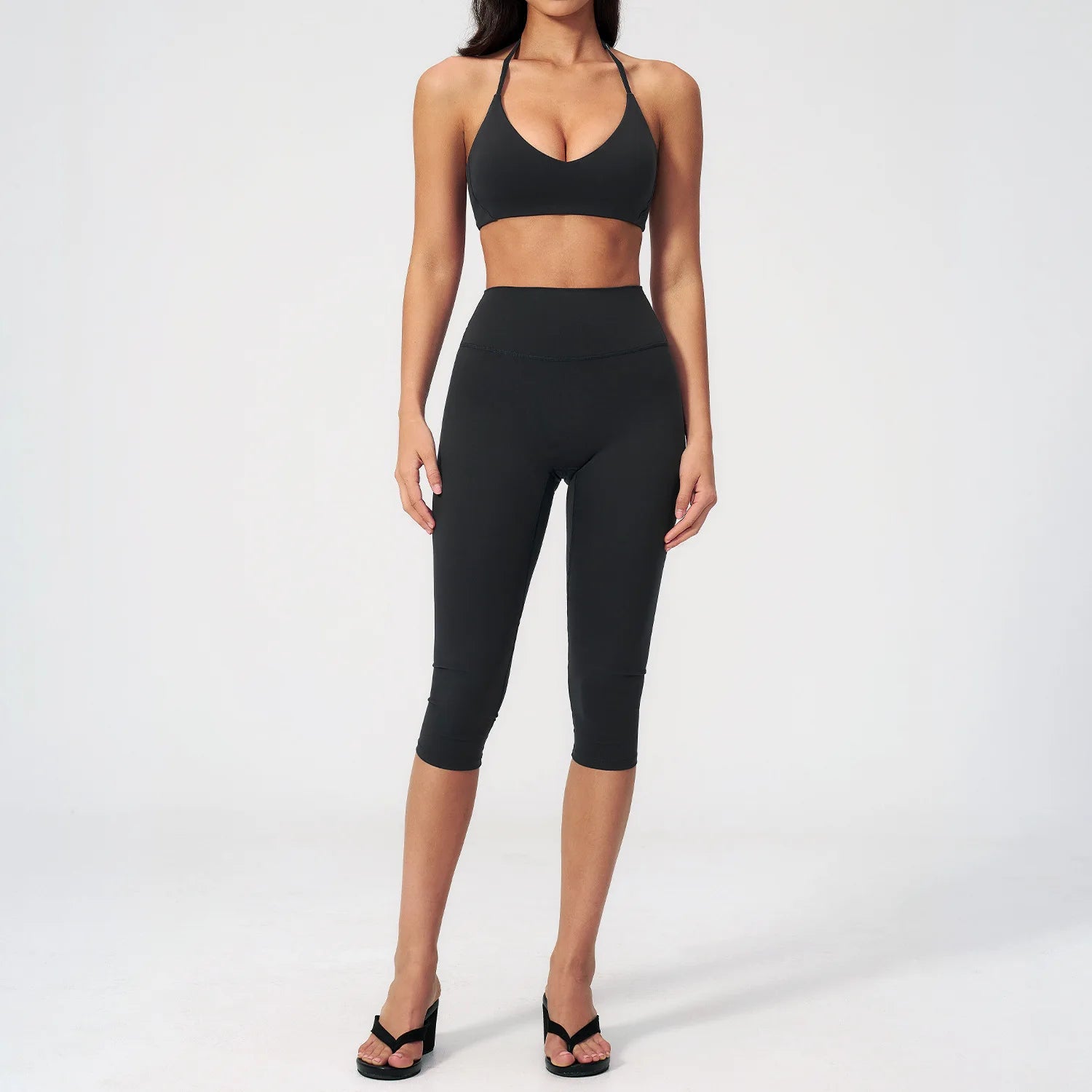 Ensemble Yoga Femme 2 Pièces – Crop Top & Legging Sculptant