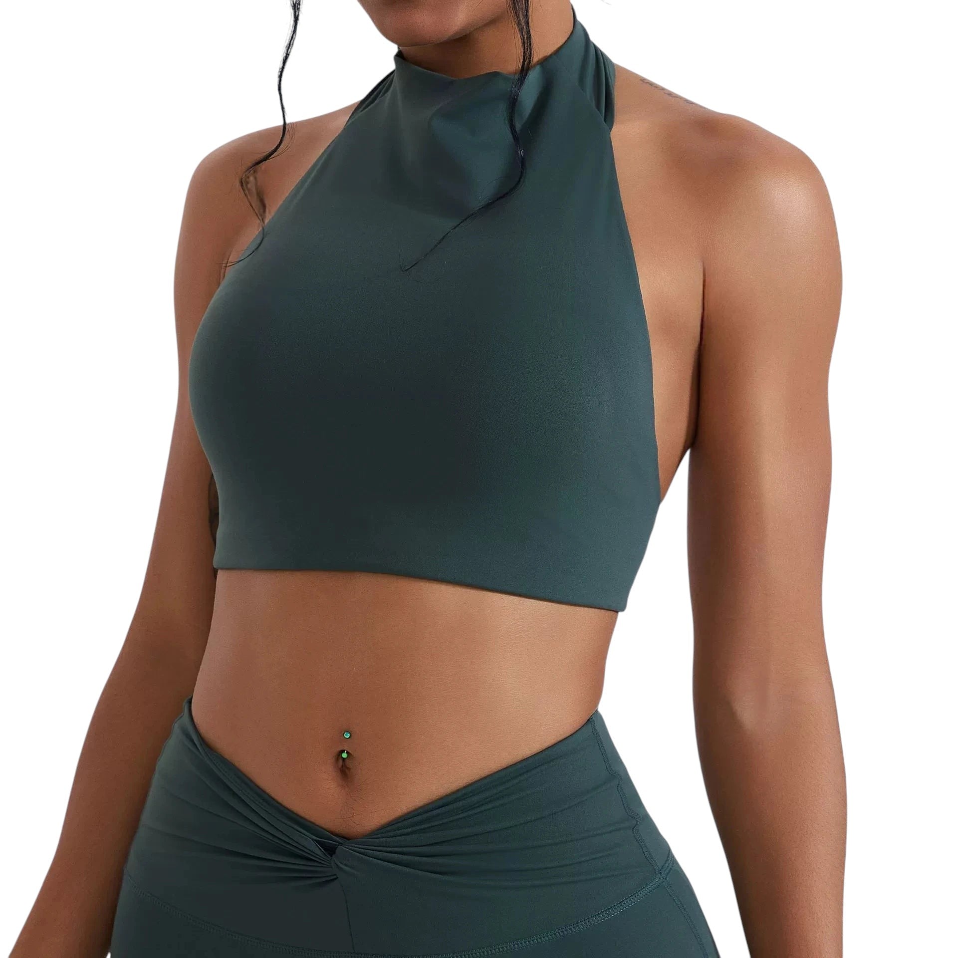 Halter Top Gym Vest Woman Backless Tank Tops Push Up Sport Bras Running Vest Workout Underwear With Chest Cushion Top Activewear