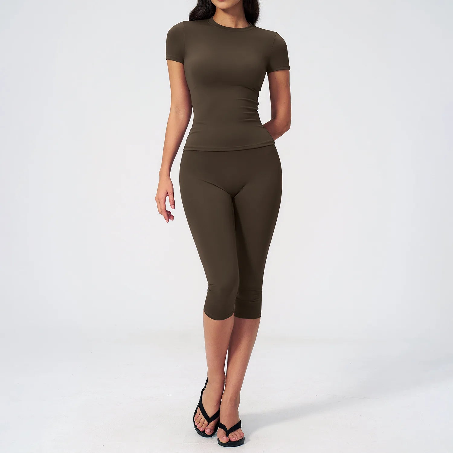 Ensemble Yoga Femme 2 Pièces – Crop Top & Legging Sculptant