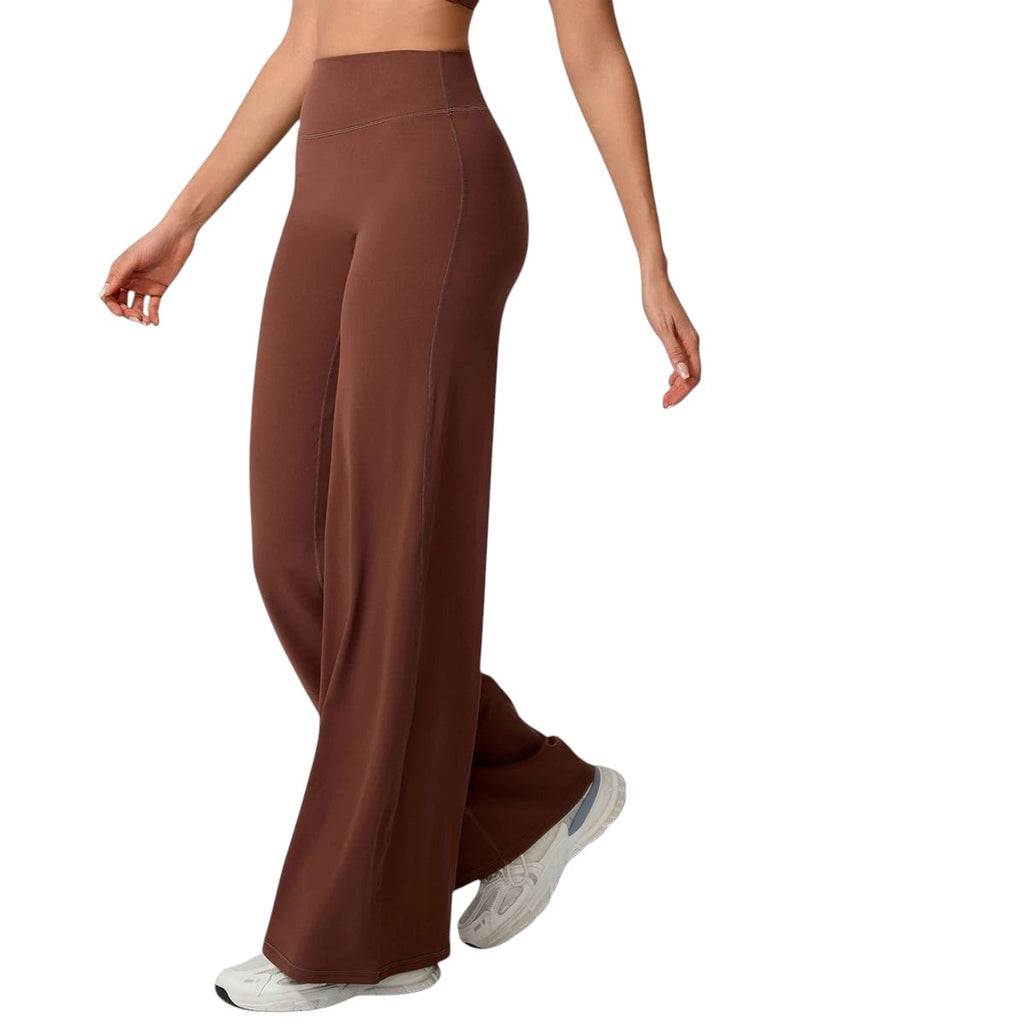 Hearuisavy Women Straight-Leg Sports Pants Gym Clothing Naked Feeling Compression Wide Leg Yoga Leggings Pilates Fitness Tights