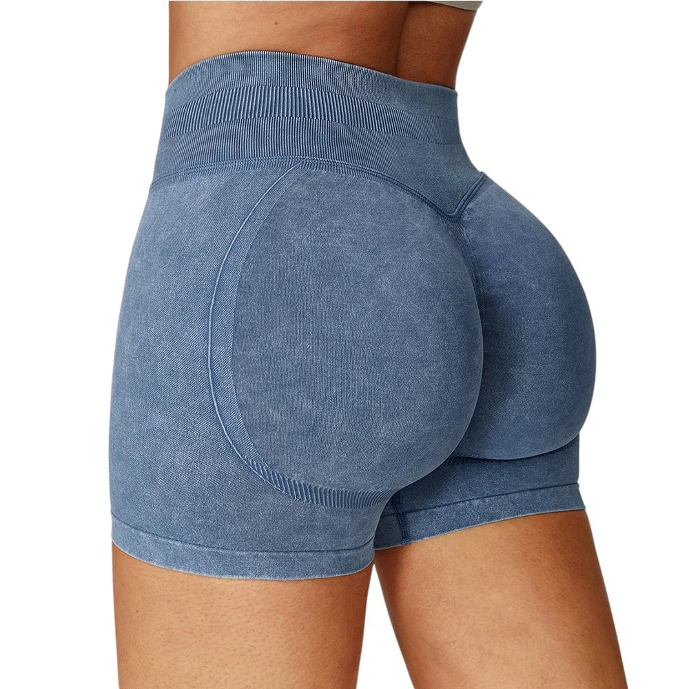 Short Yoga Taille Haute Femme – Push Up Sculptant