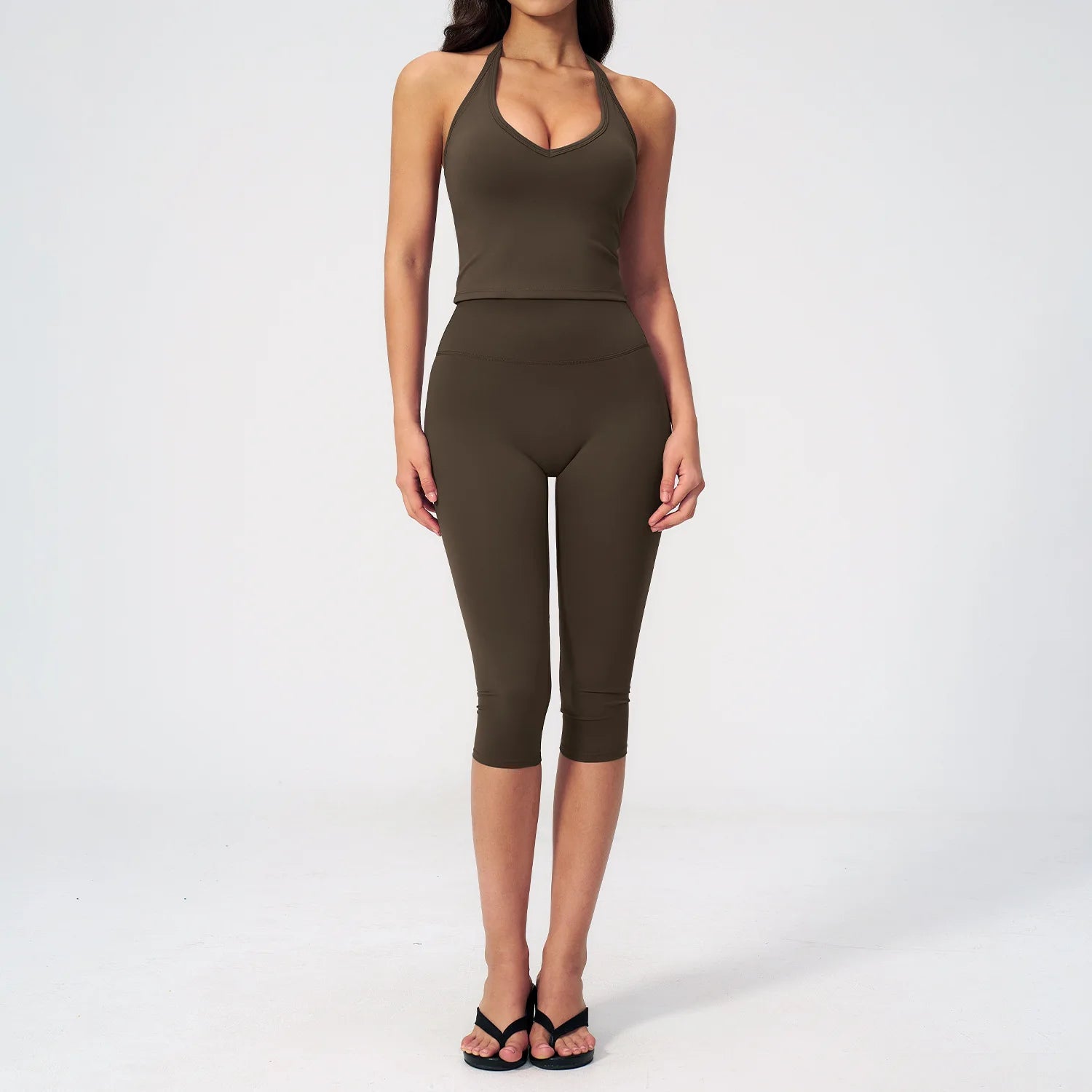 Ensemble Yoga Femme 2 Pièces – Crop Top & Legging Sculptant