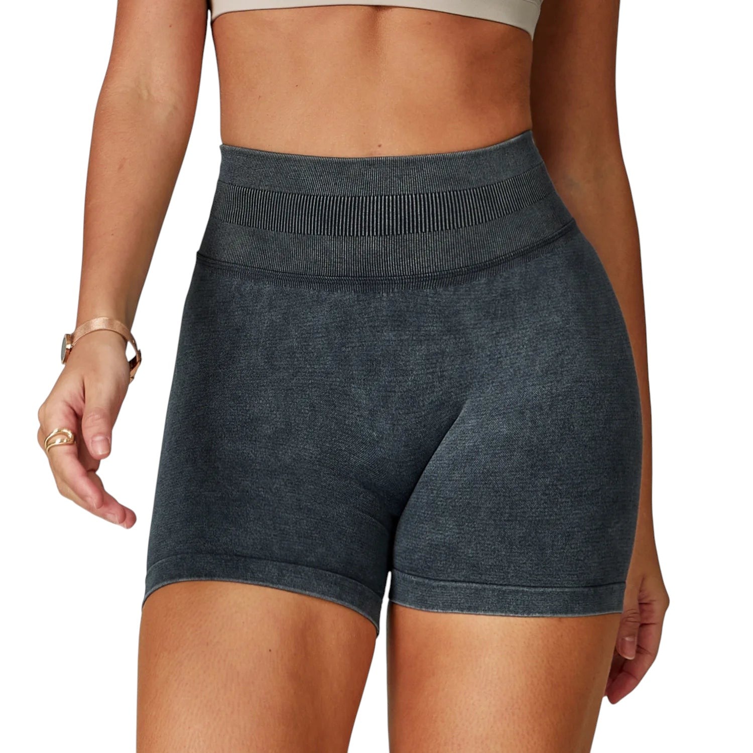 Short Yoga Taille Haute Femme – Push Up Sculptant