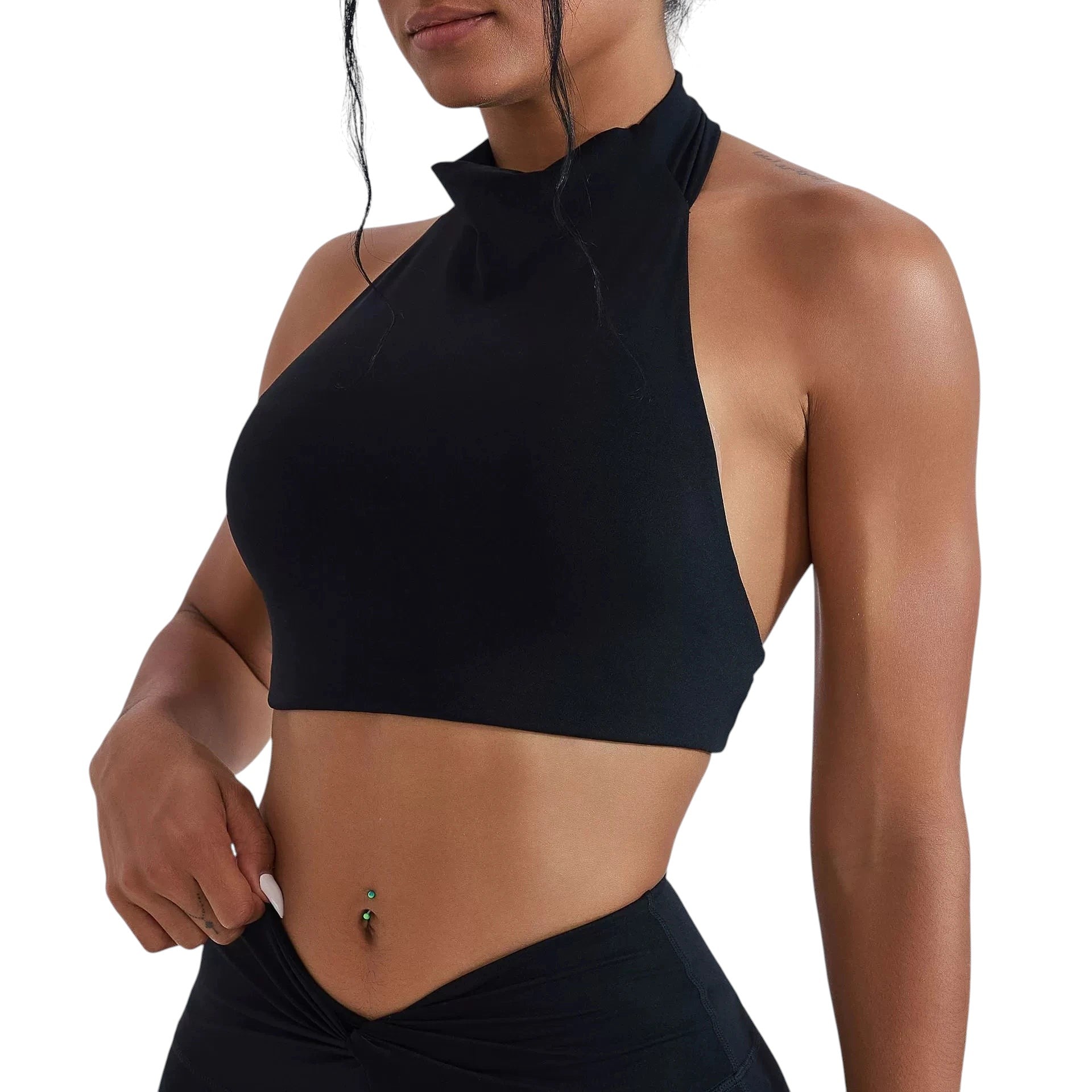 Halter Top Gym Vest Woman Backless Tank Tops Push Up Sport Bras Running Vest Workout Underwear With Chest Cushion Top Activewear