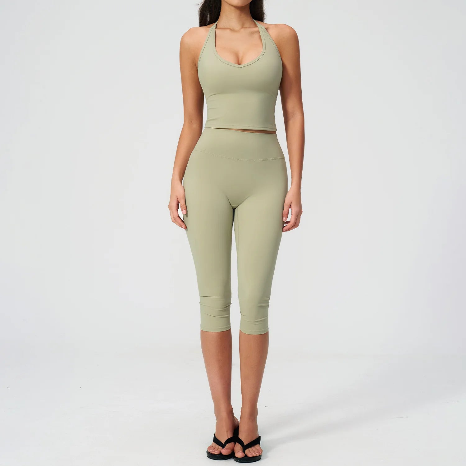 Ensemble Yoga Femme 2 Pièces – Crop Top & Legging Sculptant