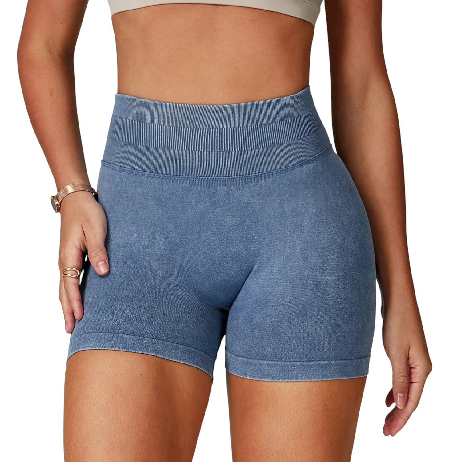 Short Yoga Taille Haute Femme – Push Up Sculptant