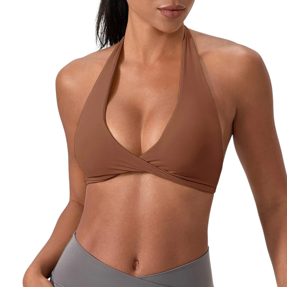 Brassière Sport Femme Seamless – Dos Croisé & Maintien Push-Up