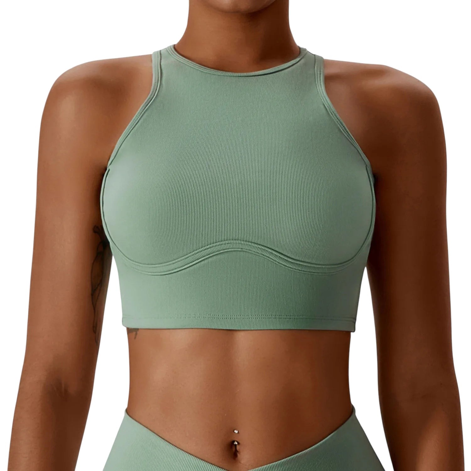 Ensemble – Crop Top Dos Ouvert & Legging Évasé Sculptant